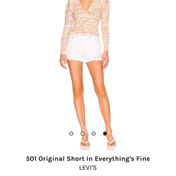 Levi’s 501 White Denim Shorts - Picture 1 of 6
